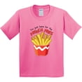 thumbnail image 3 of Inktastic I'm Just Here for the French Fries Youth T-Shirt, 3 of 5