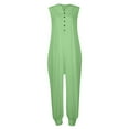 thumbnail image 3 of Women'S Jumpsuits Loose Sleeveless Hooded Bib Jumpsuit With Pocket Bodysuits, 3 of 5