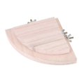 thumbnail image 1 of Wooden bird cage perch fanshaped platform toy for hamsters, wood material, PET resting space, 1 of 4