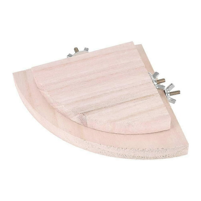 Wooden bird cage perch fanshaped platform toy for hamsters, wood material, PET resting space