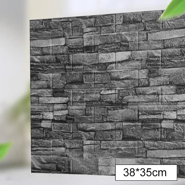Pegatinas de pared 3D para decoración de dormitorio, ladrillo de imitación, papel tapiz impermeable autoadhesivo para sala de estar, cocina, TV, fondo