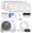6,000 BTU + 12,000 BTU + 12,000 BTU, variant on Klimaire 26,000 BTU 3-Zone 23 SEER2 Heat Pump Wall Mounted Mini Split Heat Pump System (6,000 BTU + 6,000 BTU + 6,000 BTU) - R454B