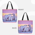 thumbnail image 2 of Stylish Funny Polar Bear Extra Large Shoulder Zippered One Shoulder Convenience Bag For Beach Travel Weekender Gym Grocery Shopping, 2 of 7