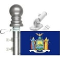thumbnail image 1 of State Flag and Tangle Free Flagpole Set, Choose from All 50 State 3'x5' Flags with a Residential or Commercial Flag Pole, Includes State Flag, Flag Pole and Adjustable White Bracket Virginia, 1 of 1