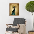 thumbnail image 2 of Elegant Peacock Portrait In Emerald And Gold Gustav Klimt Art Print Framed Poster Wall Decor 12x16 inch, 2 of 5