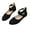 Black, variant on Women's Flats Comfortable Fashion Shoes for Women with Elastic Ankle Straps Dressy Ballerina Style Closed Toe for Women Casual Flat Black Women Sandal