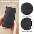thumbnail image 6 of for Google Pixel 7 Wallet Case, Premium PU Leather Flip Case with Card Slots Kickstand Magnetic Buckle Flip Phone Case Cover for Google Pixel 7 6.3’’ - Black, 6 of 14