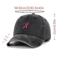 thumbnail image 3 of Women's Baseball Cap Ribbon Embroidered Washed Ponytail Friendly Baseball Cap Trucker Hats Women Black, 3 of 8