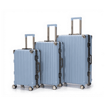 3-Piece Hard-Shell Aluminum Luggage Set – 20″/24″/28″