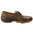 thumbnail image 3 of Twisted X Women's Boat Shoe Leather Driving Moccasins, Distressed/Leopard, 7.5 Medium, 3 of 6