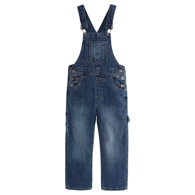 Overoles vaquero para niño con 3 botones en los laterales,KIDSCOOL SPACE, Azul Profundo,10-11 Años