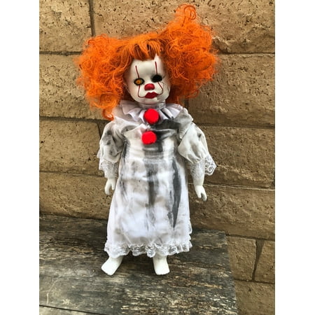 OOAK Large Cracked Face Child Pennywise IT Clown Girl Creepy Horror ...