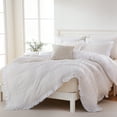 thumbnail image 3 of Move Over White Tufted Duvet Cover Set King Boho Chic Ruffle Duvet Cover Set Soft Microfiber Tufted Ruffle Bedding Set, 3 of 7