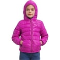 thumbnail image 3 of Aislor Girls Boys Long Sleeve Ultra Lightweight Jacket Coat Winter Warm Puffer Jacket Packable Hooded Coat 3-16 Hot Pink 15-16, 3 of 7