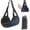 Blue, variant on Portable Travel Foot Rest Hammock, Adjustable Hanging Leg Rest for Airplane Car and Office Desk, Foldable Foot Sling for Sleeping While Traveling