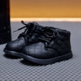 thumbnail image 6 of Bnwani Fleece Lined Boots for Toddler Girls Non-Slip Cold Weather Lace Up Warm Ankle Boots Black 24, 6 of 8