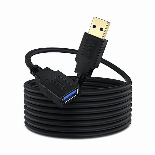 wonima11 USB 3.0 Extension Cable 15 FT,5Gbps High Speed Data Transfer Extra Long A Male to A Female Connector for PC,Computers, Printer, External HDD & More,Black,15FT