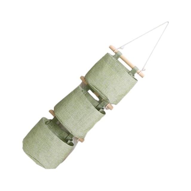 Bearachild 3 pack/lote bolsas de almacenamiento colgantes para el hogar utilizan el espacio Vertical de manera eficiente bolsa resistente a las Almacenamiento y organización del hogar verde