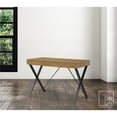 thumbnail image 5 of Mona Wooden Desk Natural/Black  43.3L x 21.7W x 30H 1 Storage Drawer X-Leg, 5 of 10