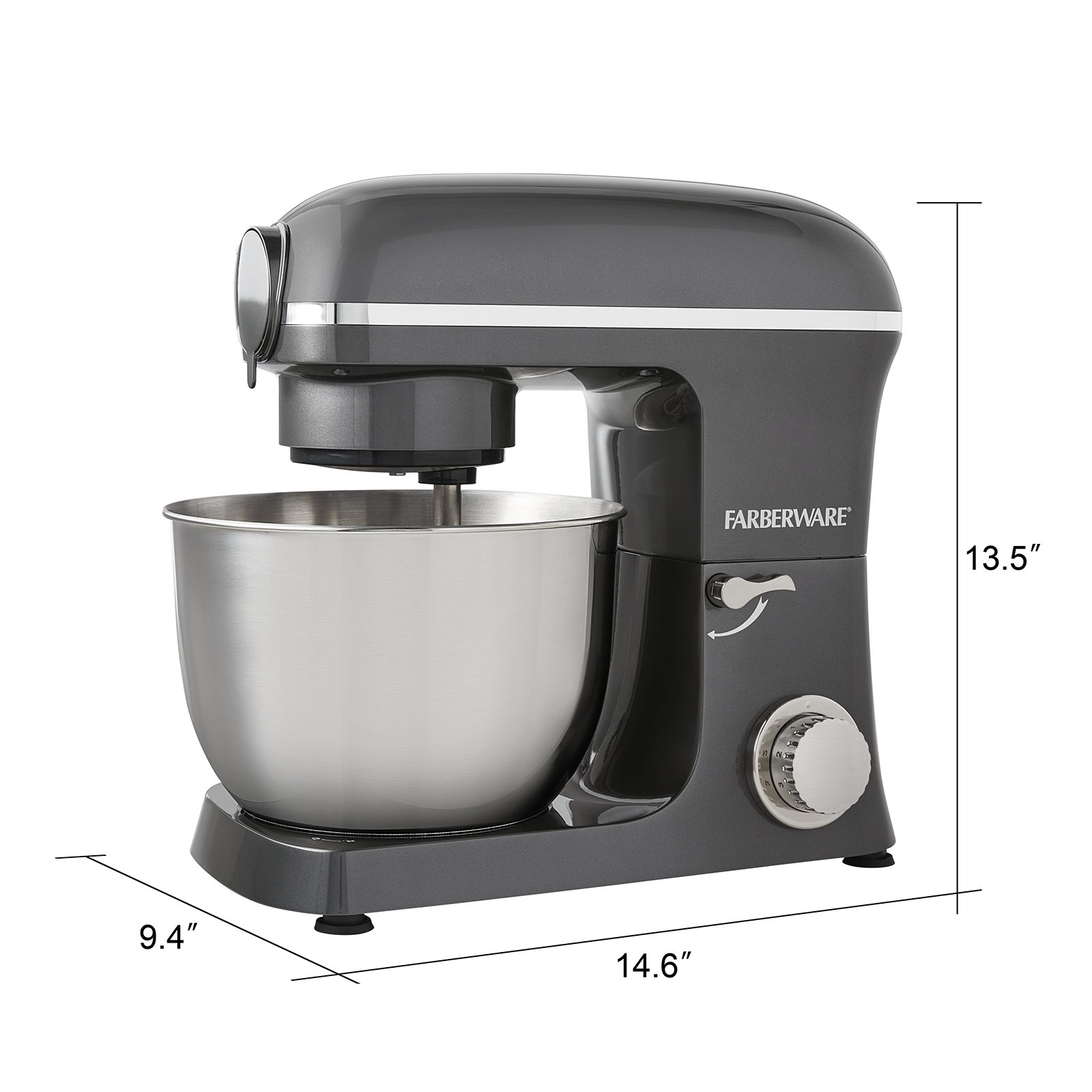 Farberware 5 Quart 600W 6Speed Professional Stand Mixer with Beater