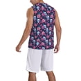 thumbnail image 2 of Naloa funny Skull daisy flower Basketball Jersey Reversible Men's Mesh Athletic Sports Shirts Training Practice S-4XLMedium, 2 of 6
