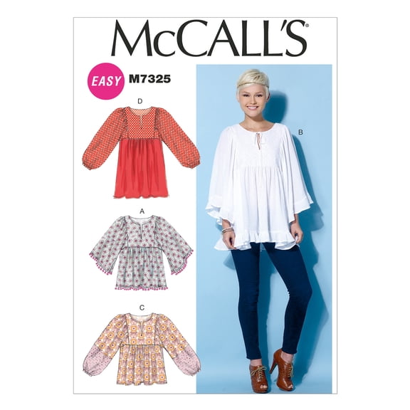 McCall PatternMisses' Gathered Tops and Tunic-LRG-XLG-XXL