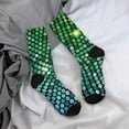 thumbnail image 5 of KLL Green Disco Lights Print Cool Socks Men's Women's Crew Socks Funny Crazy Novelty Stockings, 5 of 6