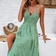 thumbnail image 5 of Vestido de cóctel informal, ajustado, de poliéster, sin mangas, cómodo, para mujer, con estampado de agujeros, estilo bohemio de primavera (L), 5 of 7