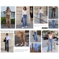thumbnail image 5 of PRETTYGARDEN High Waisted Wide Leg Jeans for Women Trendy Baggy Straight Leg Stretchy Summer Denim Pants with Pockets, 5 of 9