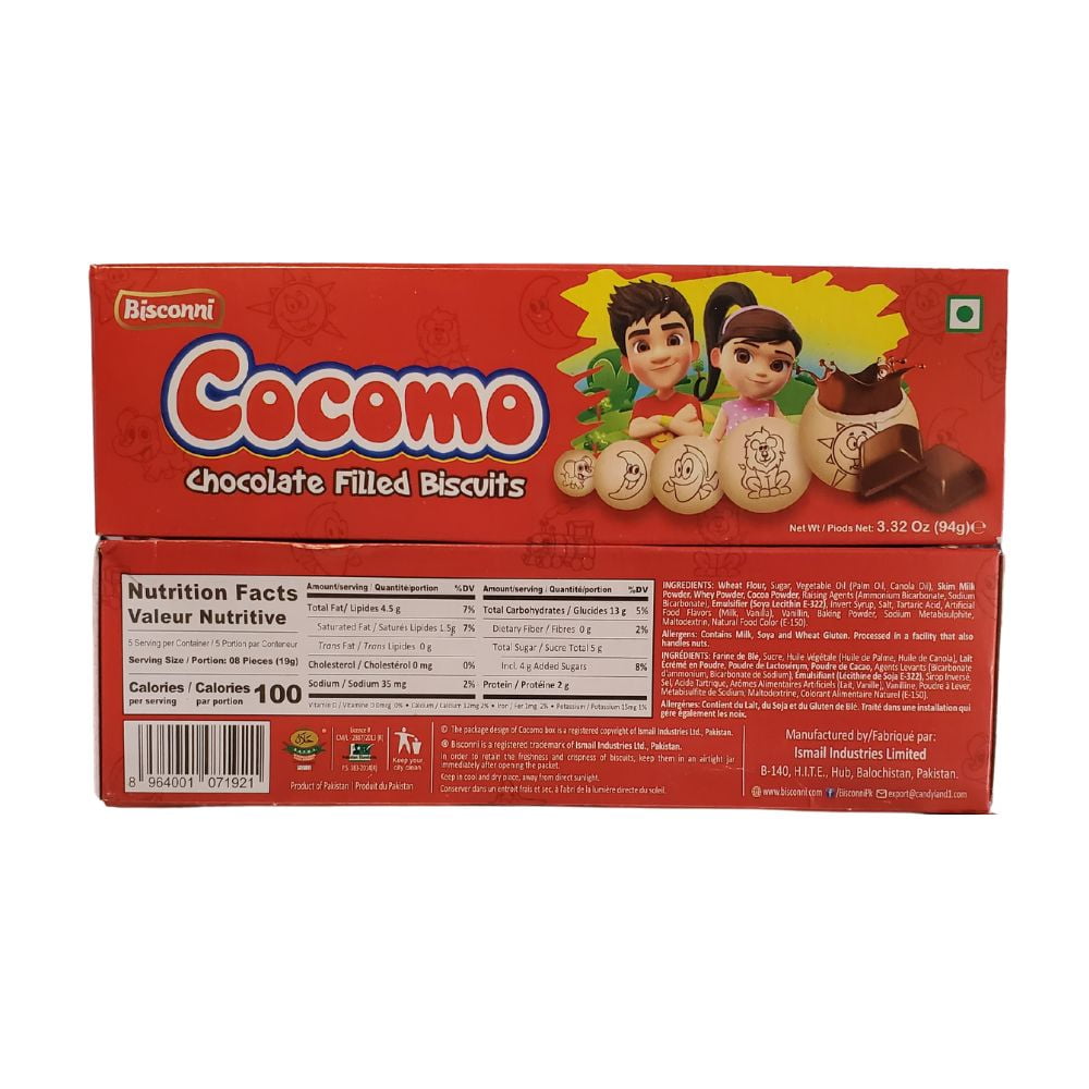 Bisconni Cocomo Chocolate Filled Biscuits 94g (Pack of 1) - Walmart.com