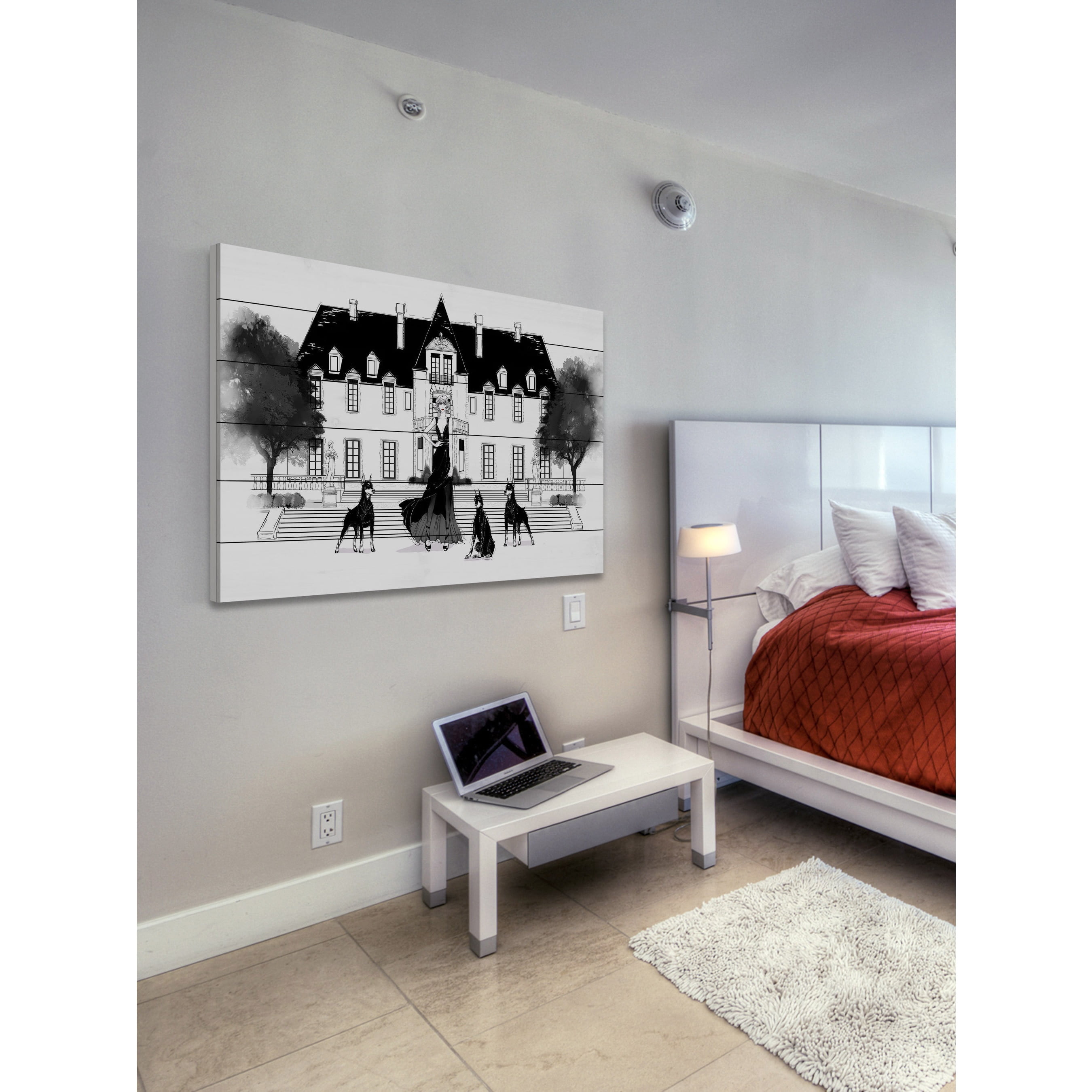 "Swift" by Loretta So Painting Print on White Wood