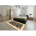 thumbnail image 5 of Ahgly Company Machine Washable Indoor Rectangle Abstract Dark Brown Area Rugs, 7' x 9', 5 of 7