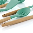 thumbnail image 2 of MegaChef Mint Green 9 Piece Silicone and Wood Cooking Utensils, 2 of 3