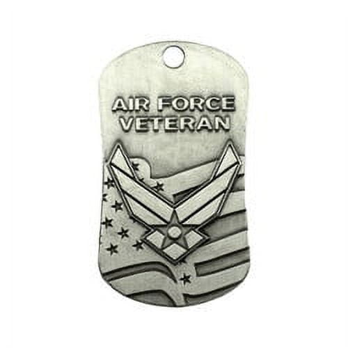 Air Force Veteran Antique Finish Dog Tag Necklace-Isaiah 40:31 (4 Pack) by Shields of Strength