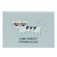 thumbnail image 1 of Cartoon Cutting Board, Cartoon Cat with Heart Shaped Glasses Love Royal Animal Character, Decorative Tempered Glass Cutting and Serving Board, Large Size, Multicolor, by Ambesonne, 1 of 1