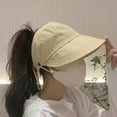 thumbnail image 3 of Adjustable Polyester Sun Hat for Women Wide Brim UV Protection Summer Outdoor Fashion, 3 of 7