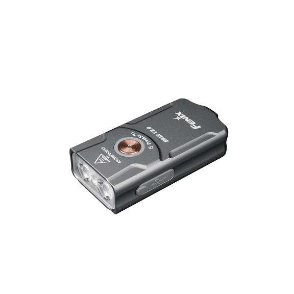 Fenix E03R v2.0 500 Lumen Rechargeable Keychain Flashlight with Red LED   LumenTac Cable Organizer