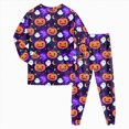 thumbnail image 5 of Futezty Toddler Boys Girls Pajamas Sets Halloween Pattern Kids 2 Piece Pj's Long Sleeve Crew Neck Tops and Pants Clothes Set Night Sleepwear 2T-9T, 5 of 7