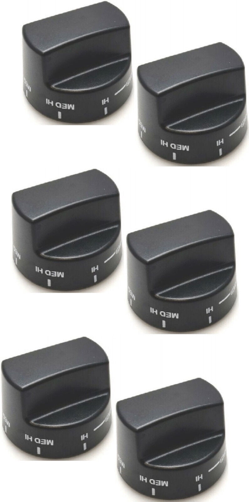 PB010206 VGSC, VGRC, VGRT Top Burner Knob AP5315463, 952591 -6 Pack