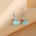 thumbnail image 3 of CILENON Pearl Trendy Creative Cute Little Yellow Duck Dangle Earrings For Female Gift Earrings Jewelry (Blue,One Size), 3 of 3