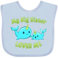 thumbnail image 3 of Inktastic My Sister Loves Me- Cute Narwhal Boys or Girls Baby Bib, 3 of 4
