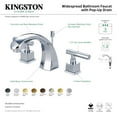 thumbnail image 6 of Kingston Brass KS4983CQL Claremont Widespread Bathroom Faucet with Brass Pop-Up, Antique Brass, 6 of 7