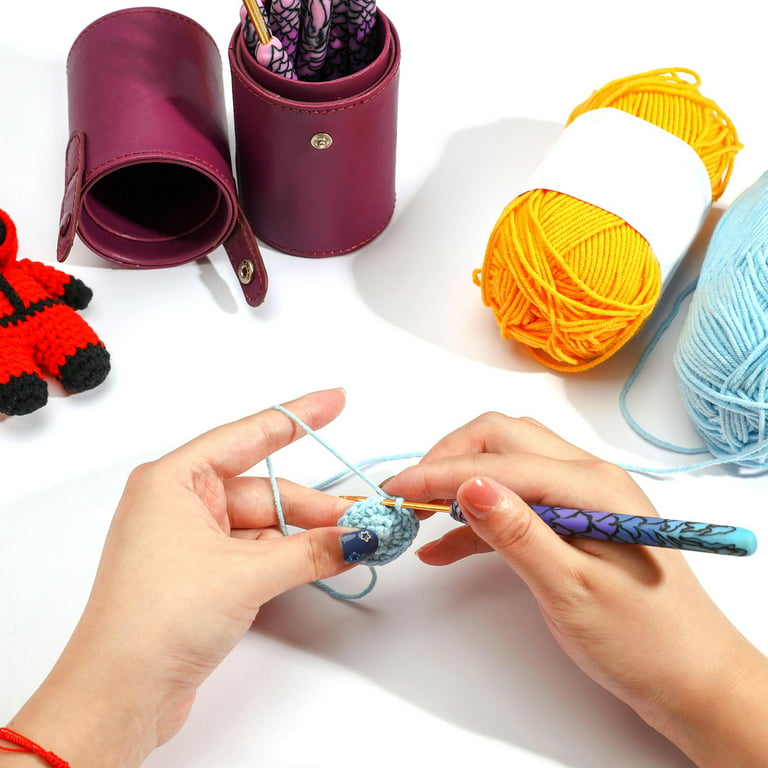 Crochet Hooks Set, 9/12Pc.25-6.5/8mm Ergonomic grip Handles Yarn Knitting  for Arthritic Hands, Knit , for Women 2.25-6.5mm Mermaid