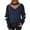 Navy, variant on KBKYBUYZ Pullover Sweaters for Women Hooded Stylish Women's Casual Knitted Solid Color Panel V-Neck Sweater On Sale