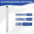 thumbnail image 3 of 304 Stainless Steel Pipe Fitting, 3/4" BSP Male x 3/4" BSP Male Threaded 12" Length Nipple Cast Pipe, 2 Pack, 3 of 6