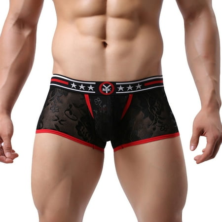 

Luiyenes Lace Low Underwear Briefs Air Transparent Waist Men s Men s underwear