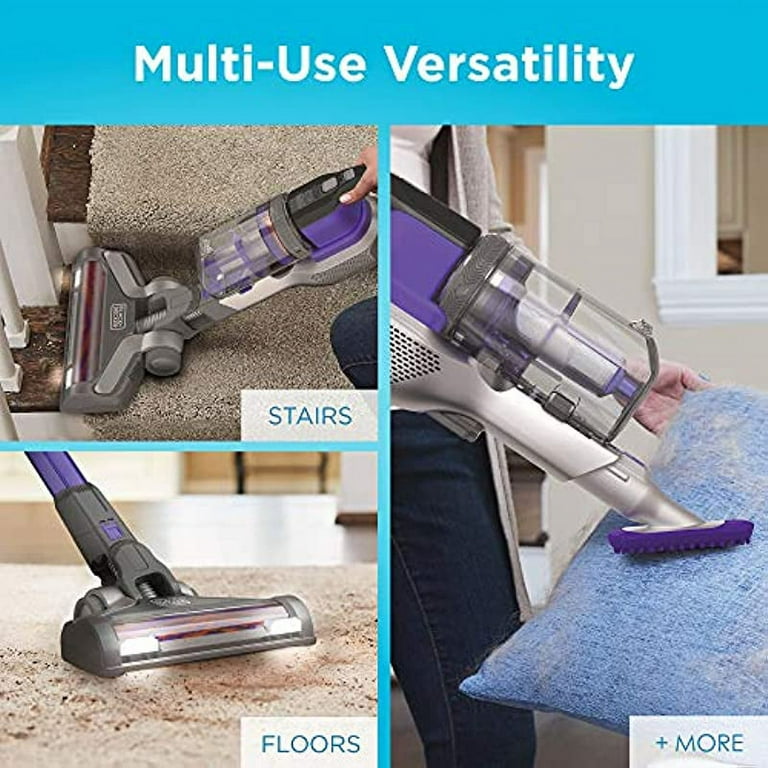 BLACK+DECKER Powerseries Extreme Cordless Stick Vacuum Cleaner for Pets,  Purple (BSV2020P) 