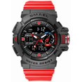 thumbnail image 4 of SMAEL Montre de Sport Numérique pour Hommes 8043 avec Chronomètre, Double Temps & - 50M Étanche Antichoc Rétroéclairage LED pour Course Escalade - Cadran Rouge, Boîtier 49mm, Boutons Antidérapants, Bracelet 140-230mm, 4 of 6