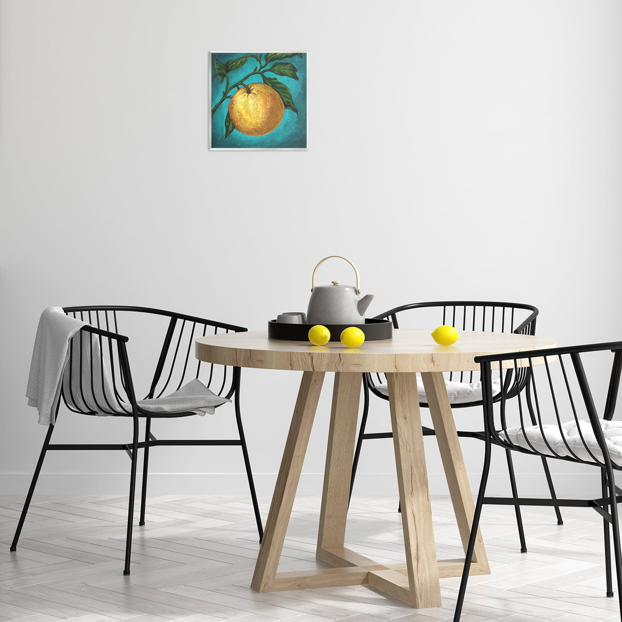 Stupell Industries Citrus Fruit on Branch Food & Beverage Painting Unframed Art Print Wall Art, 12 x 12