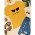 thumbnail image 3 of Retro Red Heart Sunglasses T-Shirt Women -Image by Shutterstock, Female x-Large, 3 of 4